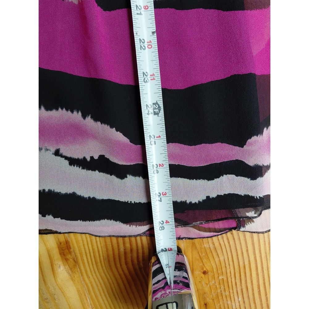 90s Y2k Express Feminine‎ Babydoll Silk Mini dress Sz 8 Flowy Sheer  Fairycore - Picture 12 of 13